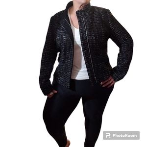 Liz Claiborne Zippered Tweed Jacket sz. XL